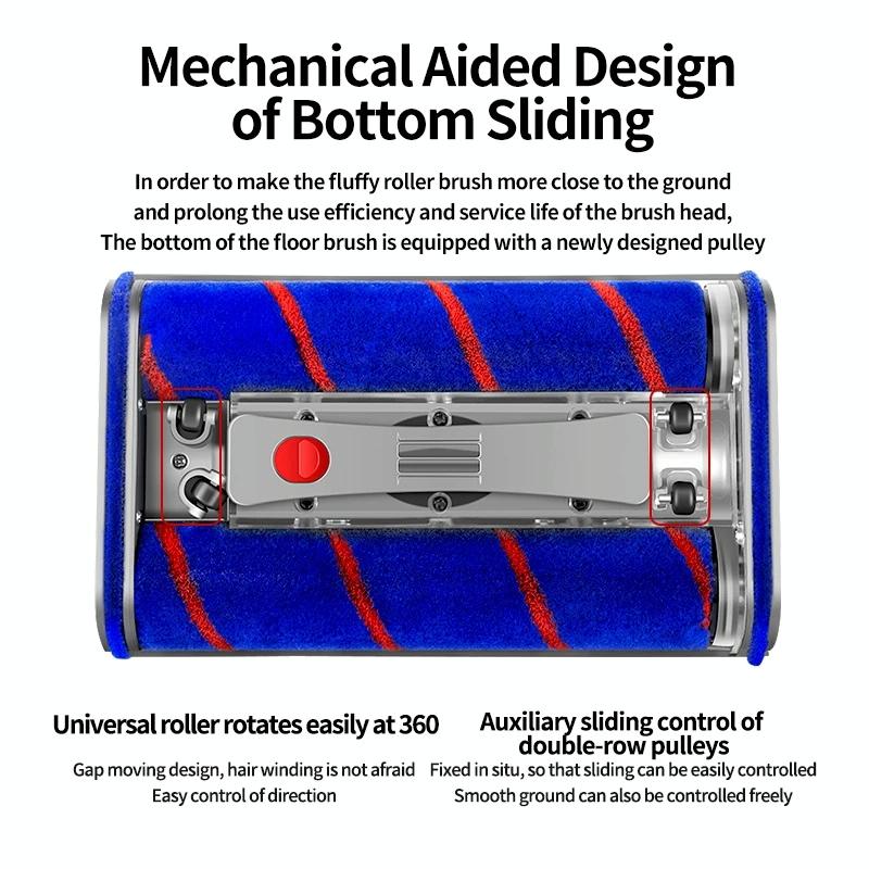 Universal Electric Floor Brush With Double Roller For Dyson Slim-1915197858819215364