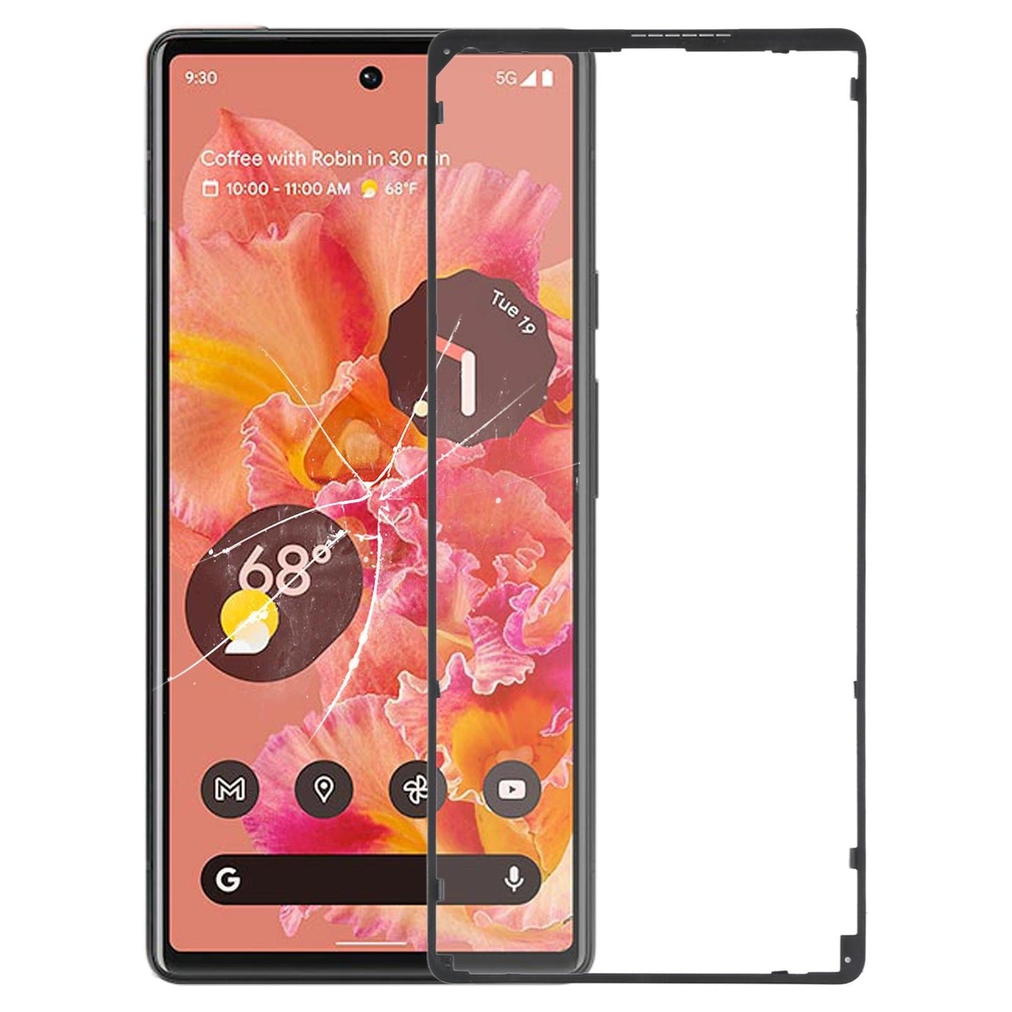 Google Pixel 6 Front Lcd Screen Bezel Frame-1915198094488768512