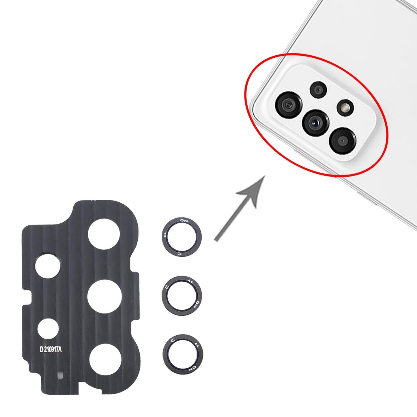 10-Piece Camera Lens Covers For Samsung A736B - Assorted Colours-1915197815689187331