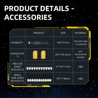 69-In-1 Multi-Function Screwdriver Set With Assemblable Blocks-1915197675117088770