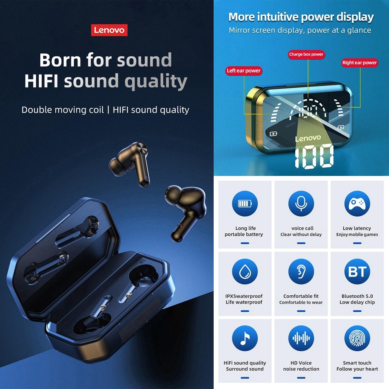Pro Tws Wireless Bluetooth Earphones With Led Display - Black-1915196956444069889