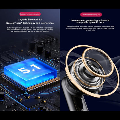 Wireless Bluetooth Earphones With Hd Mic - Black-1915196842975563779