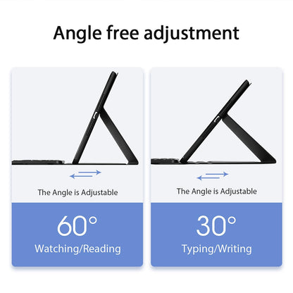 2022 Bluetooth Keyboard Leather Case For Ipad 10.9 With Touchpad & Smart Sleep - Black-1915196877129781252