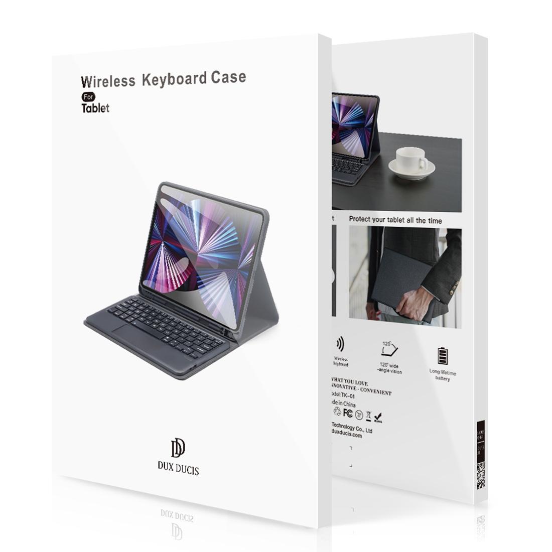 2022 Bluetooth Keyboard Leather Case For Ipad 10.9 With Touchpad & Smart Sleep - Black-1915196877129781254