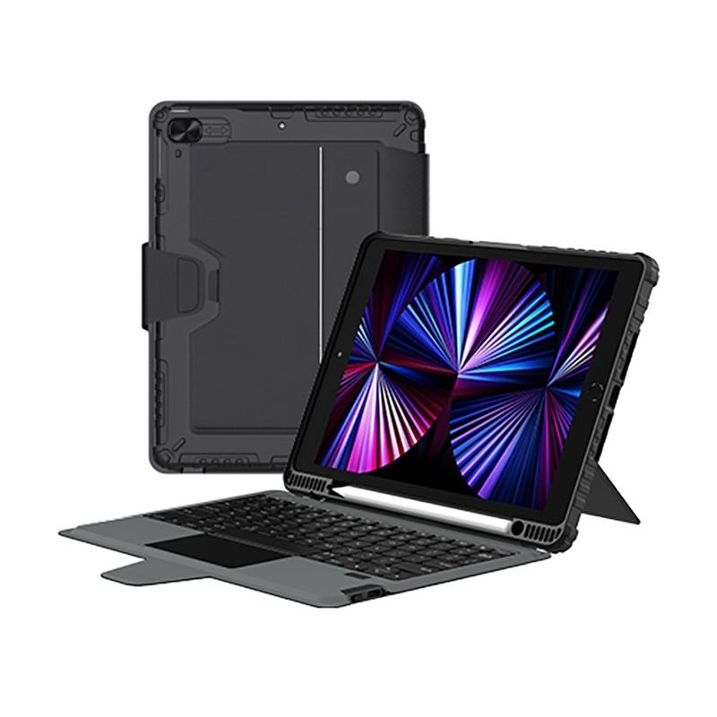 6-Row Keyboard Case For Ipad 10.2 2019 / 2020 / 2021 With Bumper Combo-1915198261623394312