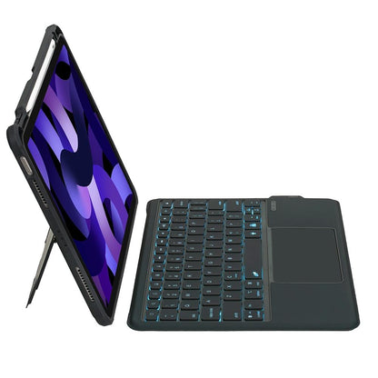 10.9 Ipad 10Th Gen 2022 Bluetooth Keyboard Leather Case With Touch Backlight And Split Design-1915198283240837126