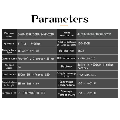4K Hd Digital Night Vision Binocular For Outdoor Hunting - Camouflage-1915196835073495044