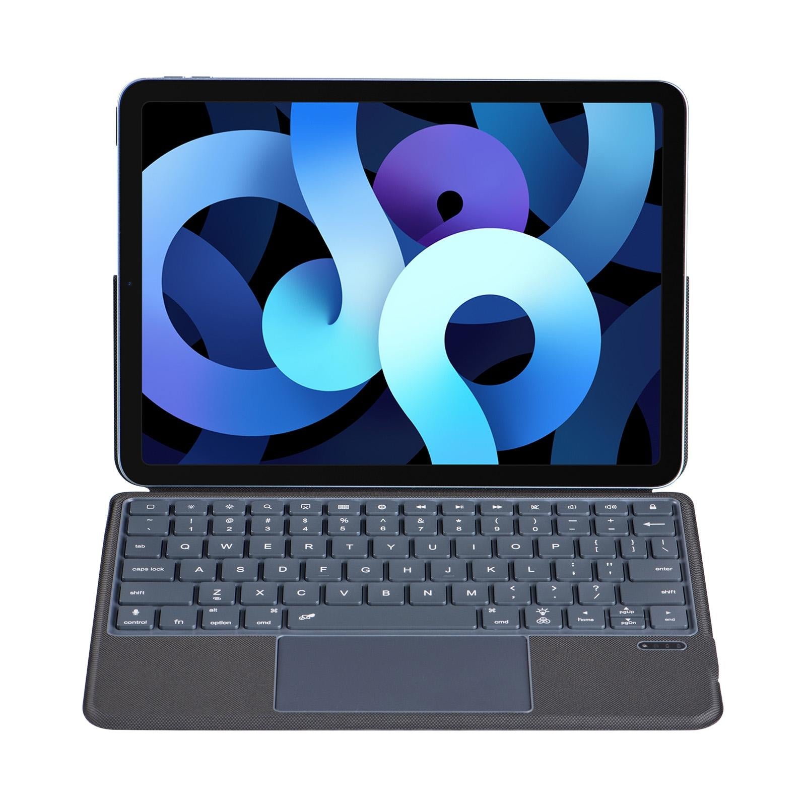 Bluetooth Keyboard Leather Case For Ipad Air 11 / 10.9 / 10.5 / Pro 11 - Black-1915196929445335041