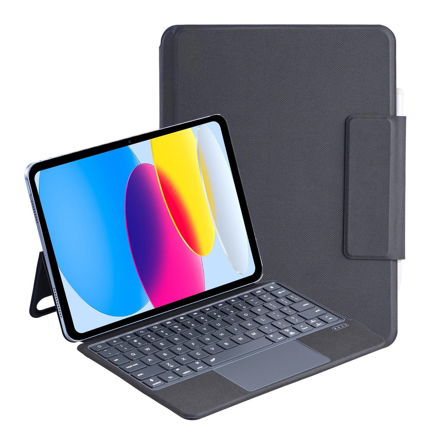 10.9 Ipad 10Th Gen 2022 Bluetooth Keyboard Case - Black Leather With Backlight-1915197122005831686