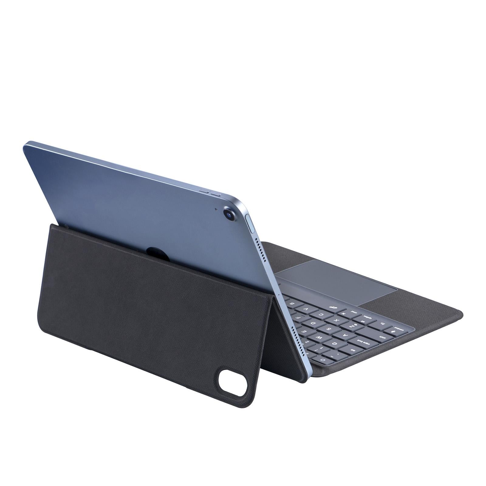 10.9 Ipad 10Th Gen 2022 Bluetooth Keyboard Case - Black Leather With Backlight-1915197122005831683