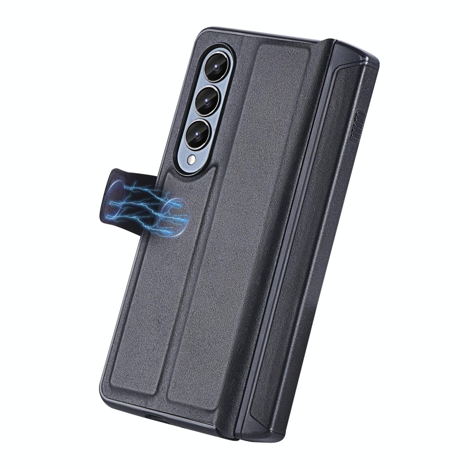 Foldable Magnetic Phone Case With Pen Holder For Samsung Galaxy Z Fold 4 - Portable And Practical-1915197136178384898