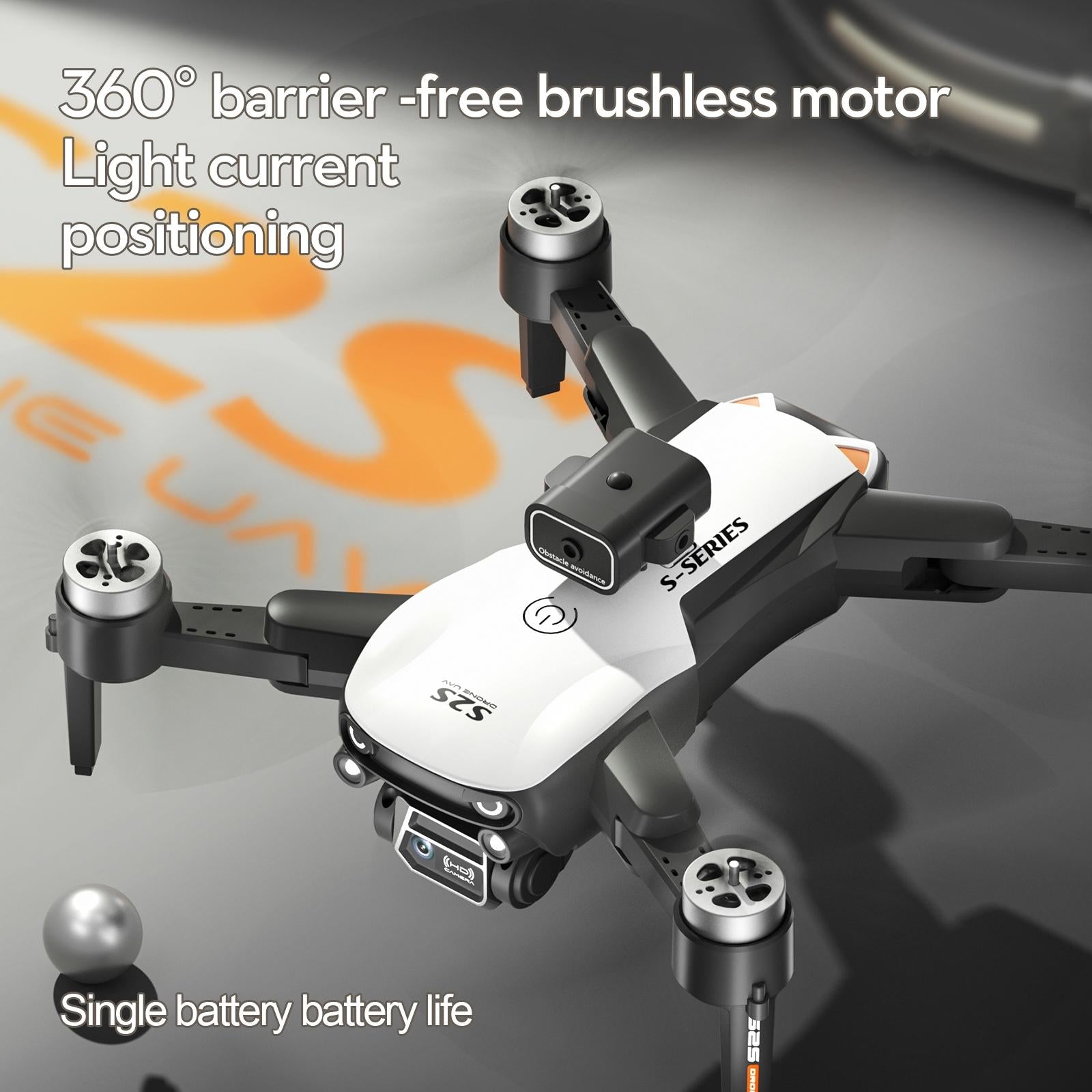 Foldable Dual Lens Drone With Obstacle Avoidance - 4K Aerial Photography White-1922443463115280387