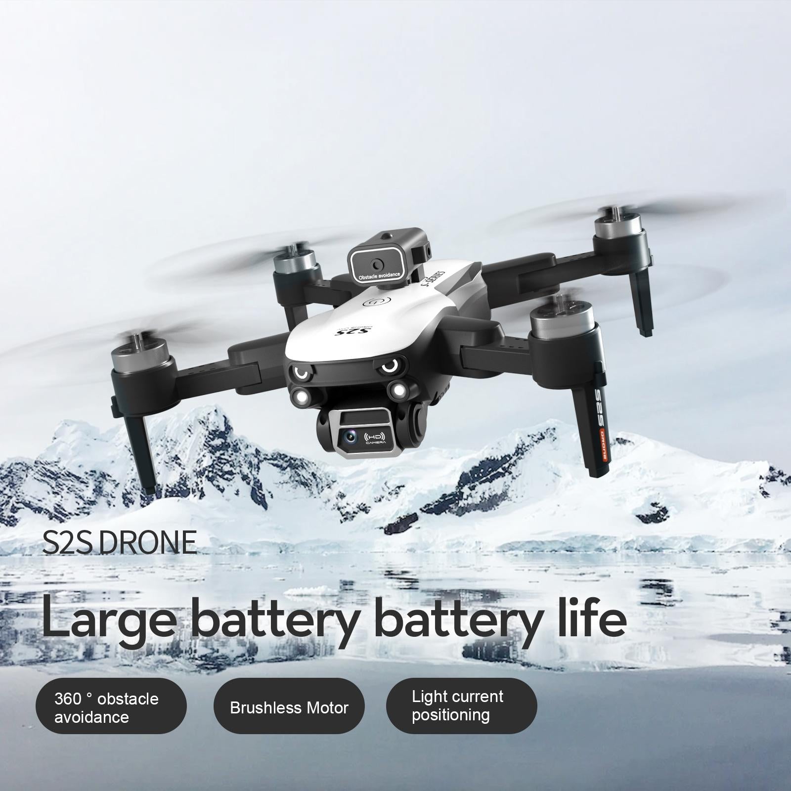 Foldable Dual Lens Drone With Obstacle Avoidance - 4K Aerial Photography White-1922443463115280389