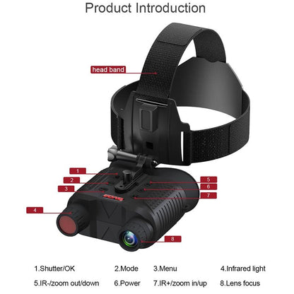 Gd916 2.7 Inch Tft Screen Binocular Head Mounted Infrared Night Vision Binoculars-1922443438654099458