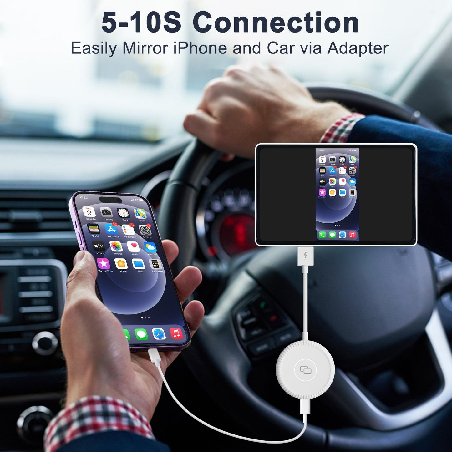 Car Mirror Adapter For Iphone With Usb-C / Type-C & Usb Carplay-1915196885002489859