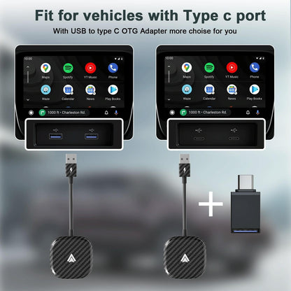 Wireless Carplay Adapter For Android - Carbon Fiber-1915196869148020740