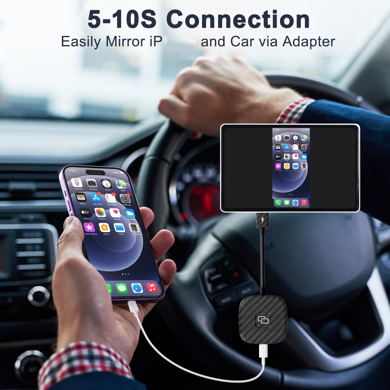 Carplay Adapter For Iphone - Carbon Fiber Usb & Usb-C-1915196945736011779