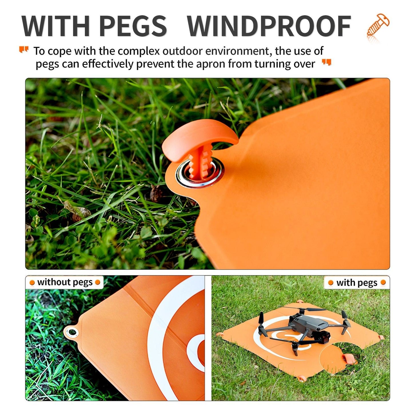 55Cm X 55Cm Square Drone Parking Apron For Dji Avata / Mini 3 / Mavic 3 Pro-1915196922491179012