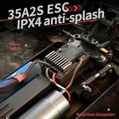 Black Electric 4Wd Alloy Off-Road Rc Car-1915197136660729862