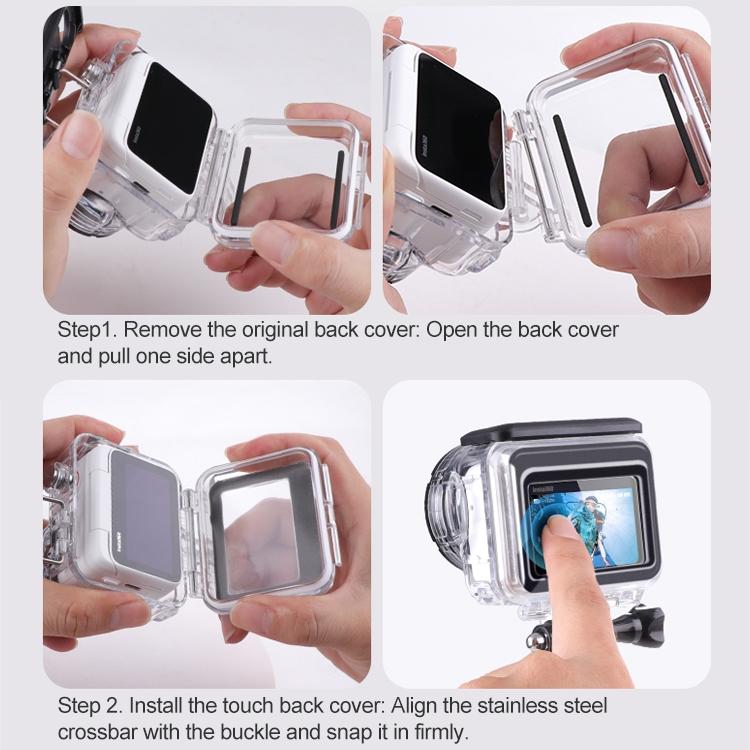 Waterproof Case For Insta360 Go 3 With Touch Back Cover-1915198353981968386