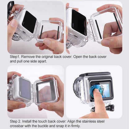 Waterproof Case For Insta360 Go 3 With Touch Back Cover-1915198353981968386
