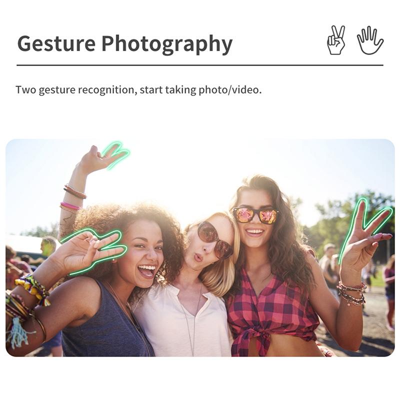 Desktop Gimbal Stabilizer With Fill Light And Selfie Stick - Black-1964932191901323268