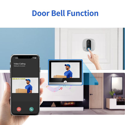 Smart Wifi Door Viewer With Wide-Angle Pir & Night Vision 1080P 4.3 Inch Dingdong Photo-1915197120667848710