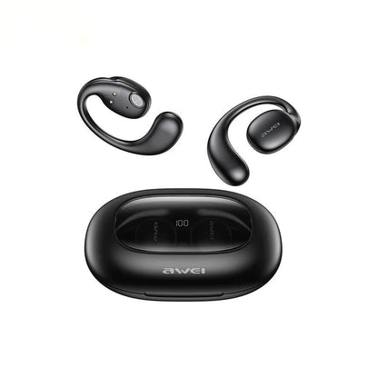 Black T80 Sport Tws Bluetooth Earbuds With Air Conduction-1915196902291410944