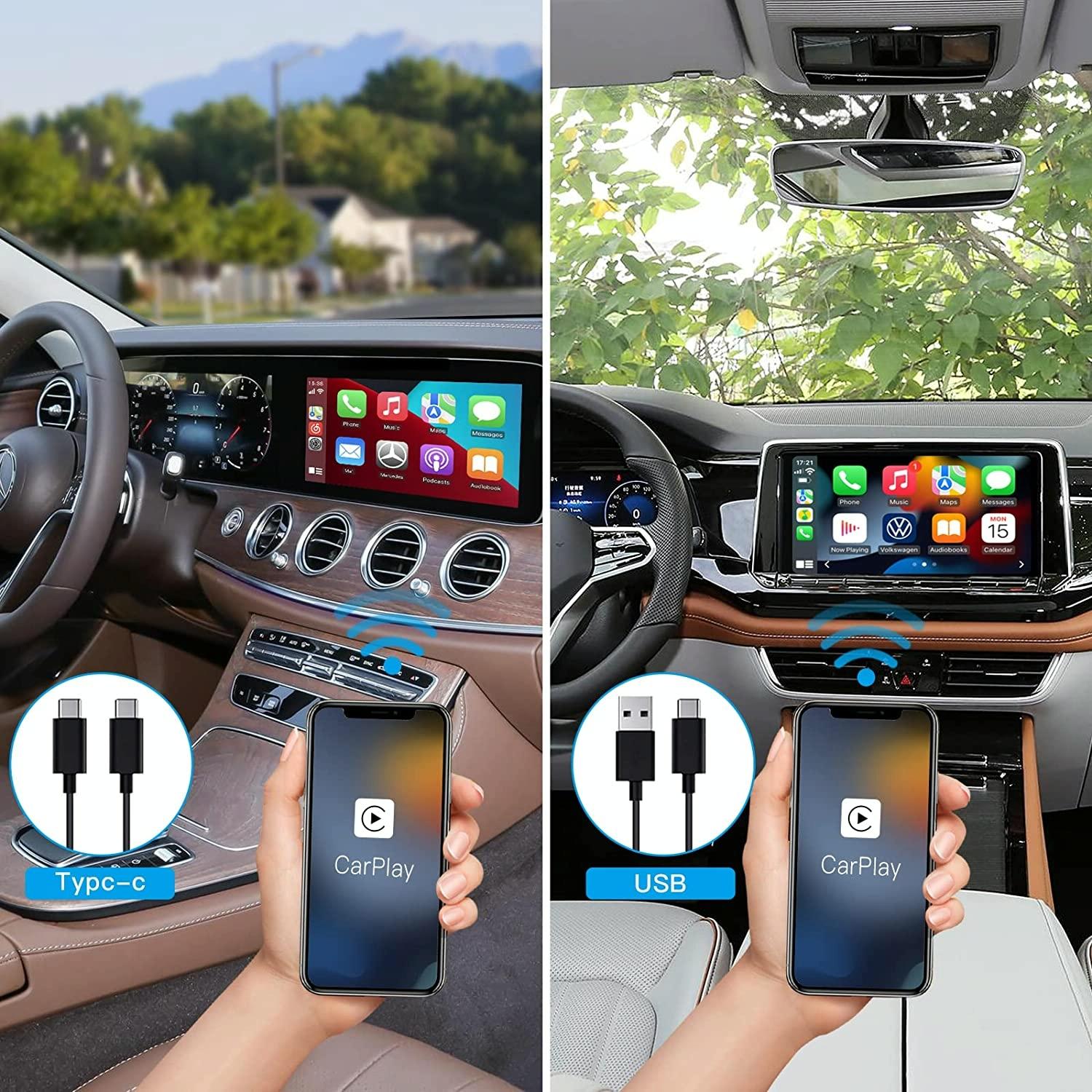 Wireless Carplay Adapter For Usb & Usb-C / Type-C - Black-1915196879419871238