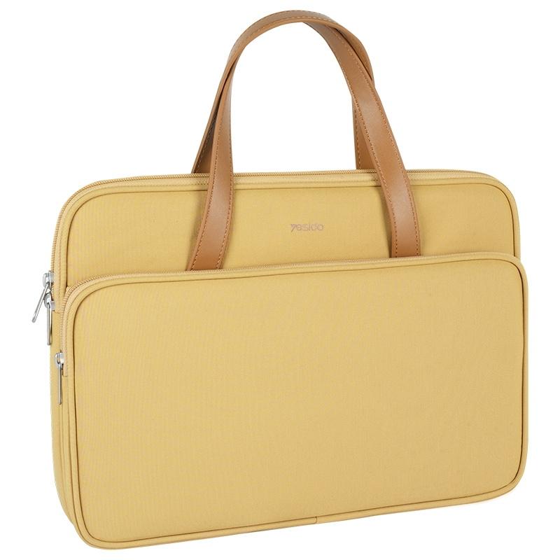 Waterproof Oxford Cloth Laptop Bag - 14 Inch - Yellow-1915196850563059712