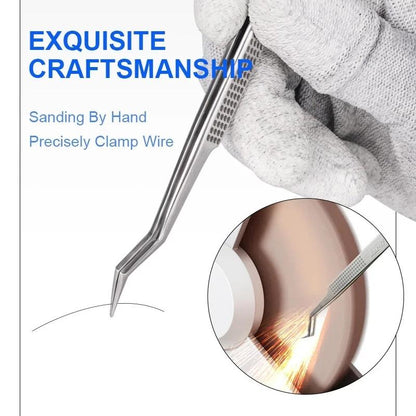 17 Non-Magnetic Stainless Steel Tweezer For Mechanics-1915197518757629955