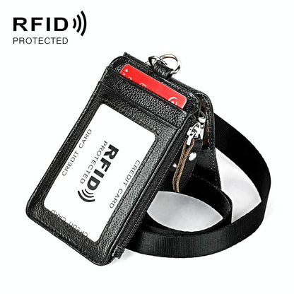 Rfid-Blocking Leather Card Holder - Antimagnetic-1915196810234826753