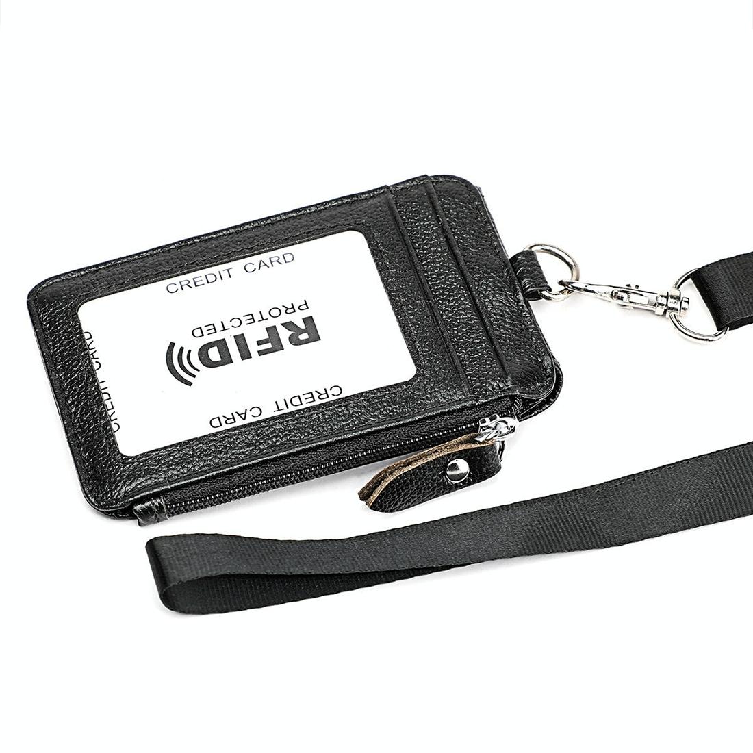 Rfid-Blocking Leather Card Holder - Antimagnetic-1915196810234826755
