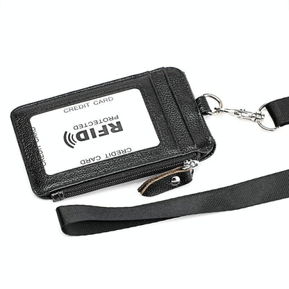 Rfid-Blocking Leather Card Holder - Antimagnetic-1915196810234826755