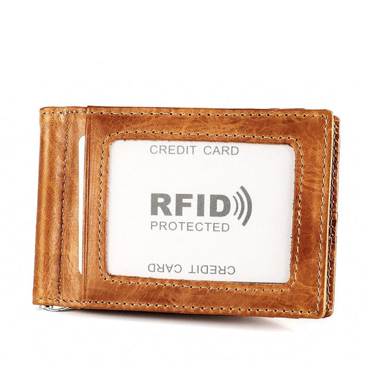 Antimagnetic Leather Wallet With Rfid Protection And Card Slots-1915196826160599040