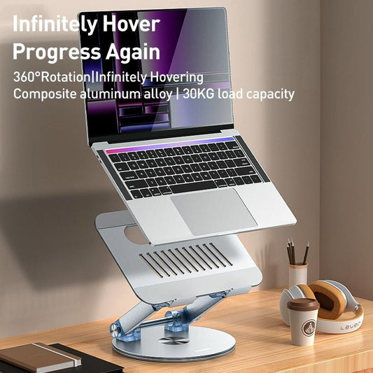 Silver Foldable Swivel Laptop Stand-1964932177993011201