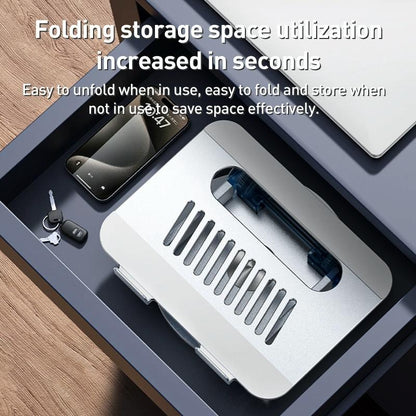 Silver Foldable Swivel Laptop Stand-1964932177997205506