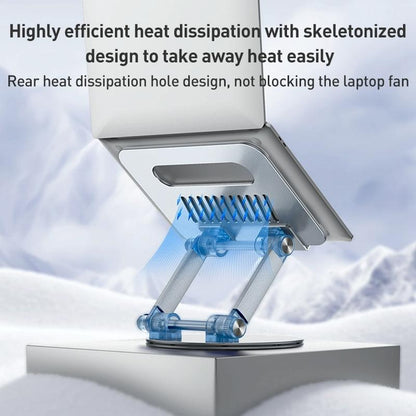 Silver Foldable Swivel Laptop Stand-1964932177997205507