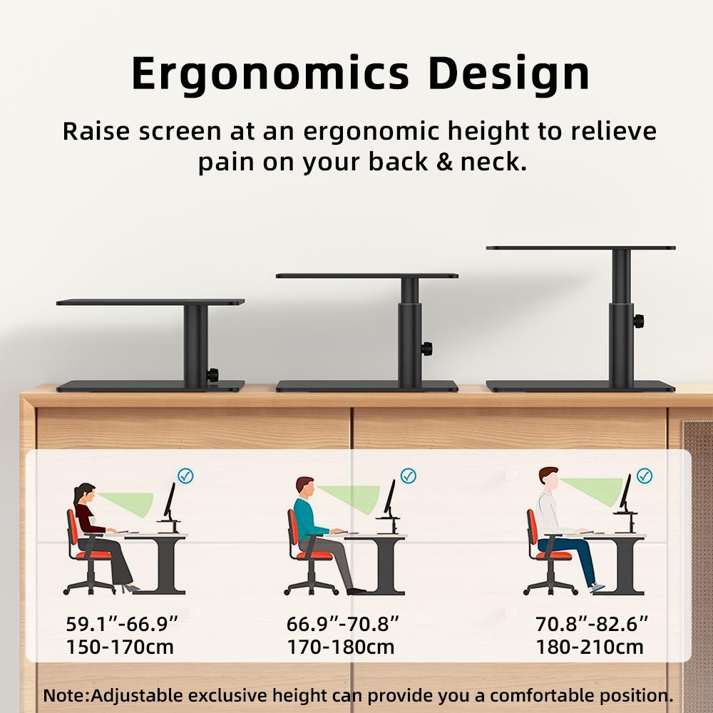 Aluminum Computer Screen Bracket - Black By Lenuo-1964932215771107330
