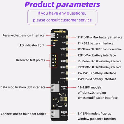 Efficient Battery Repair Board For Iphone 11 / 15 Pro Max - I2C Kc02 Expansion-1915196981836386305