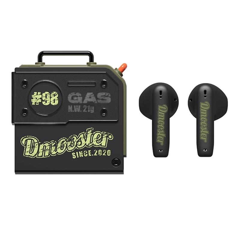 Oil Barrel Bluetooth Earphones - Black / Green Tws-1915197122844692488