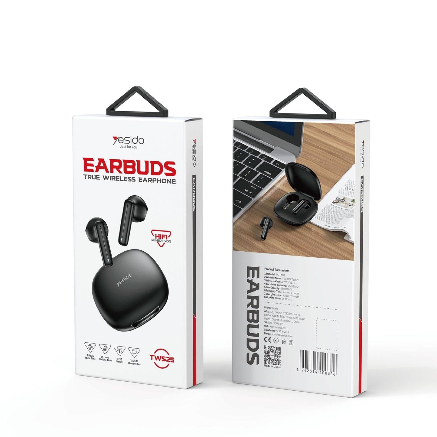 Black Wireless Bluetooth Earphones - Tws25-1915196934155538439