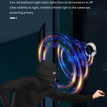 1080P Wifi Smart Cat Eye Video Doorbell With 4.3 Ips Lcd Screen And Infrared Night Vision Black-1915196962353844231