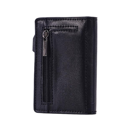 Crazy Horse Rfid Blocking Card Holder - Pu Leather-1915196917340573698