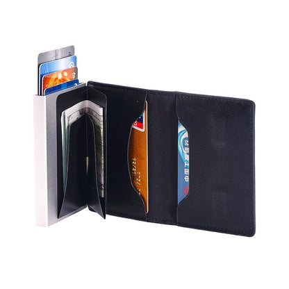 Crazy Horse Rfid Blocking Card Holder - Pu Leather-1915196917340573700