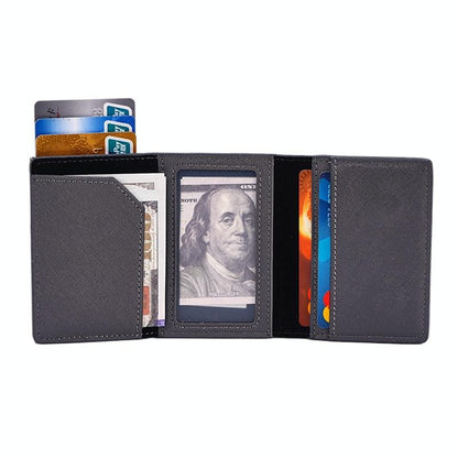 Rfid Blocking Triple Fold Card Holder - Anti-Magnetic-1915196934818238468