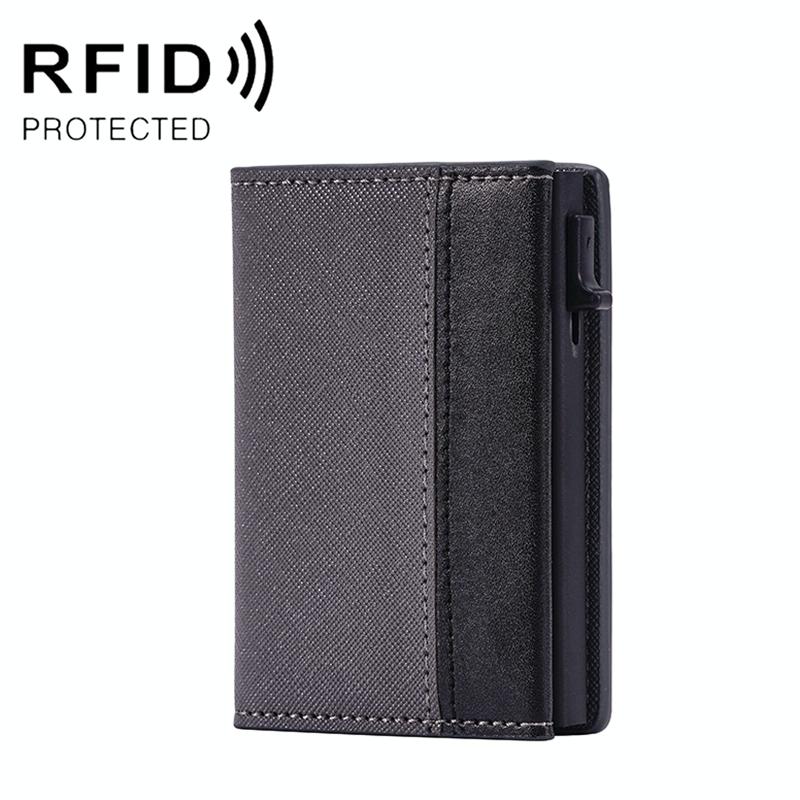 Rfid Blocking Triple Fold Card Holder - Anti-Magnetic-1915196934818238471