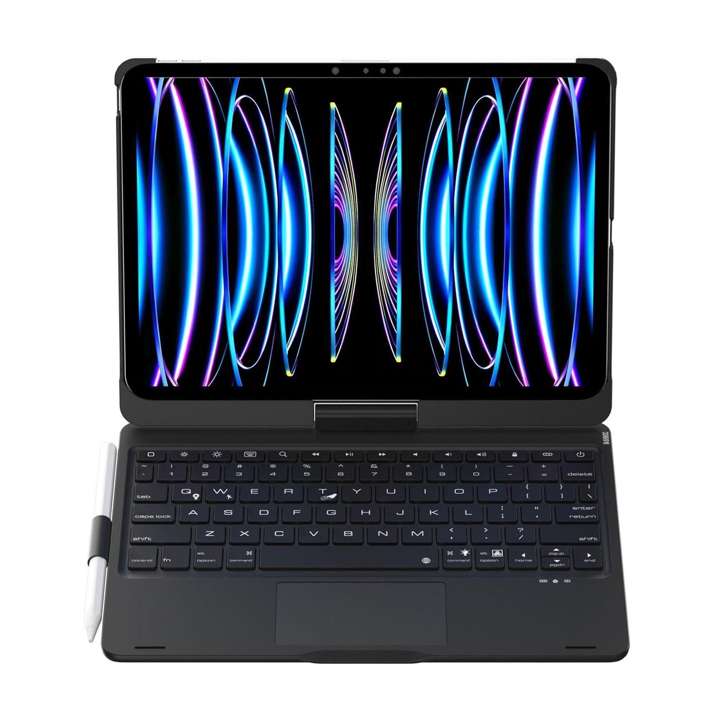 360 Degree Rotating Bluetooth Keyboard Leather Case For Ipad Pro 11 With Backlight - Black-1915197148748713985