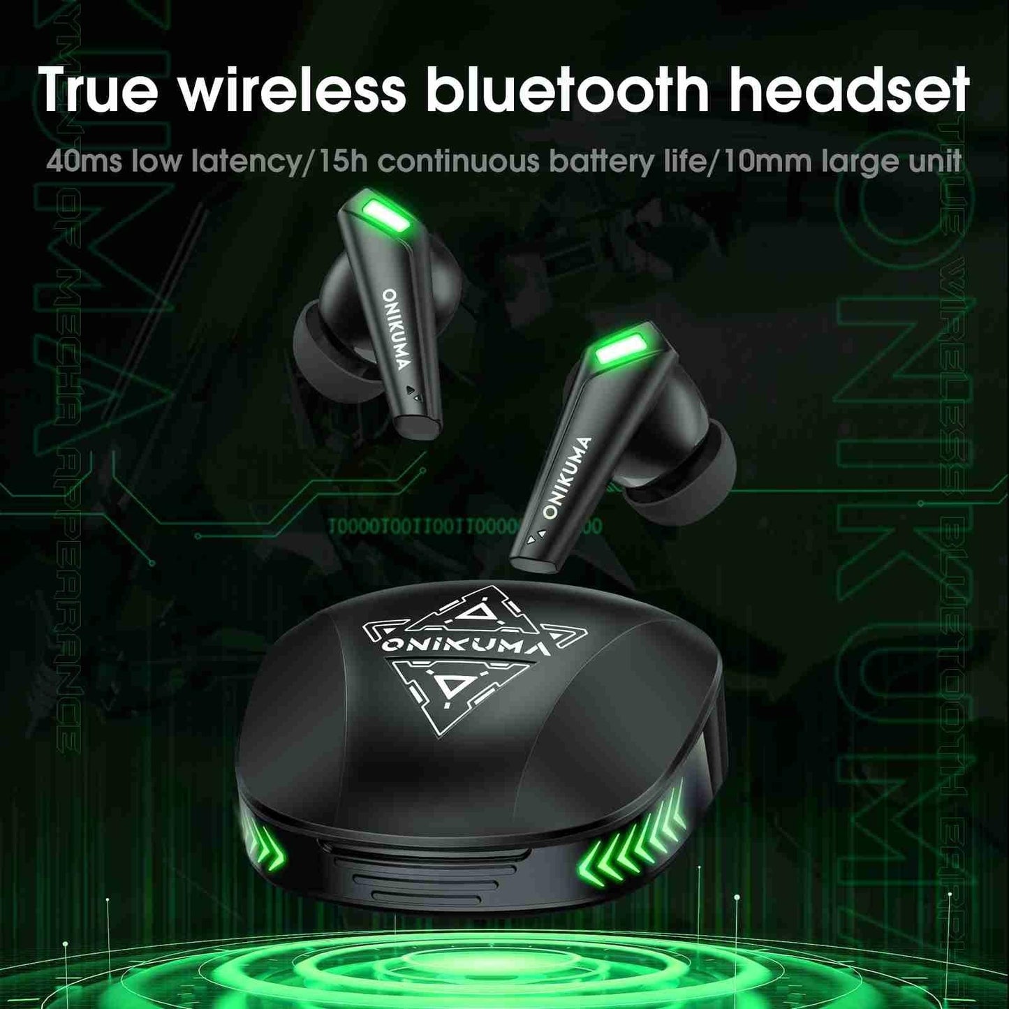 Wireless Bluetooth Earphones With Mic - Black-1915197134509051905