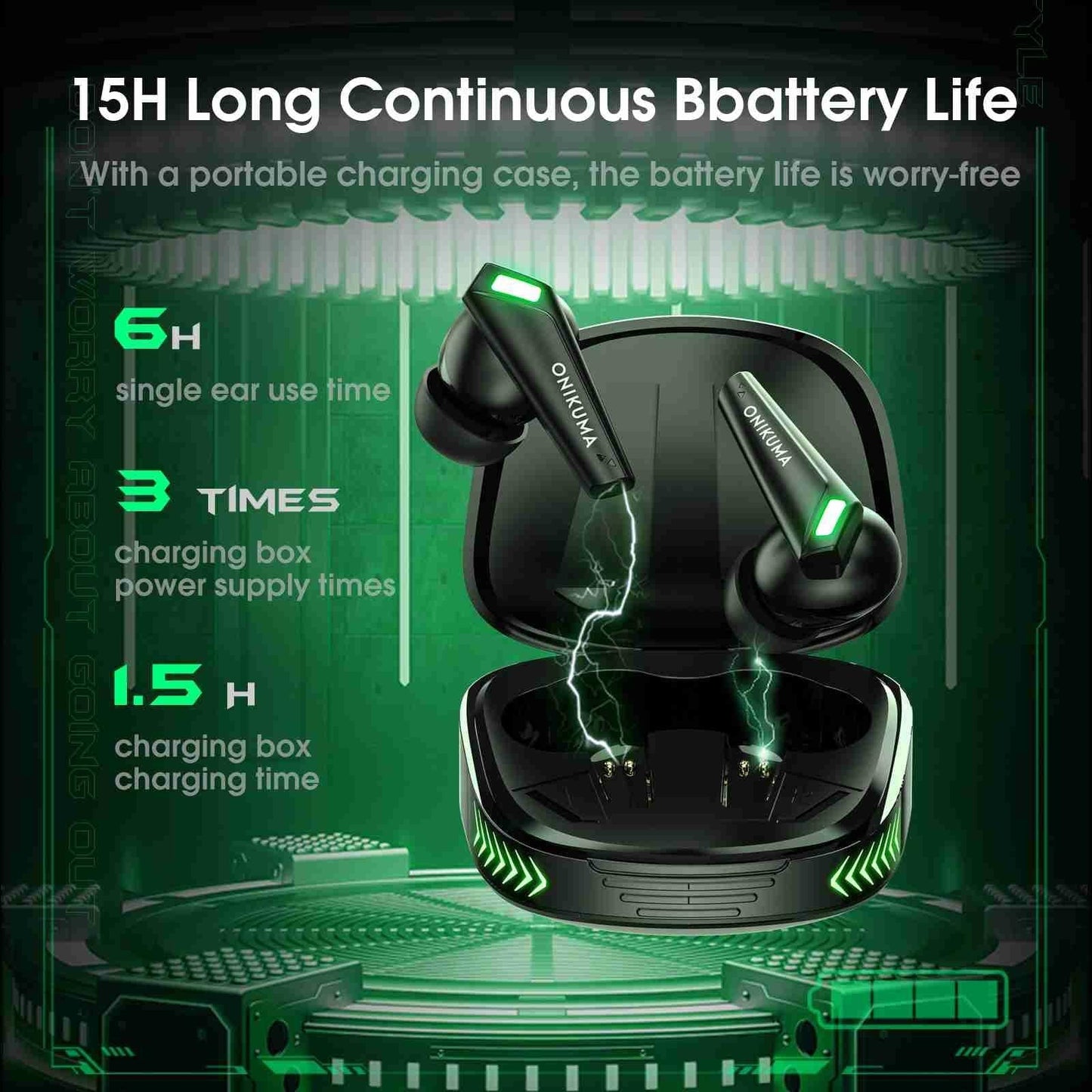 Wireless Bluetooth Earphones With Mic - Black-1915197134509051907